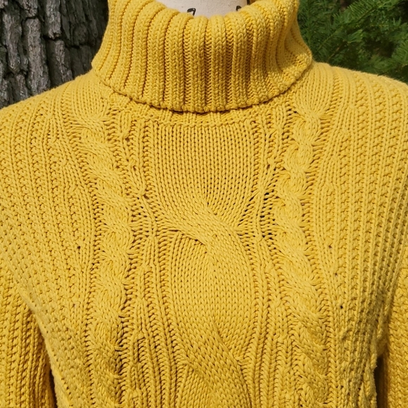 LAND'S END ▪︎ Women's 100% Cotton Cable Knit Sweater, Size M,  Like New - Picture 2 of 9